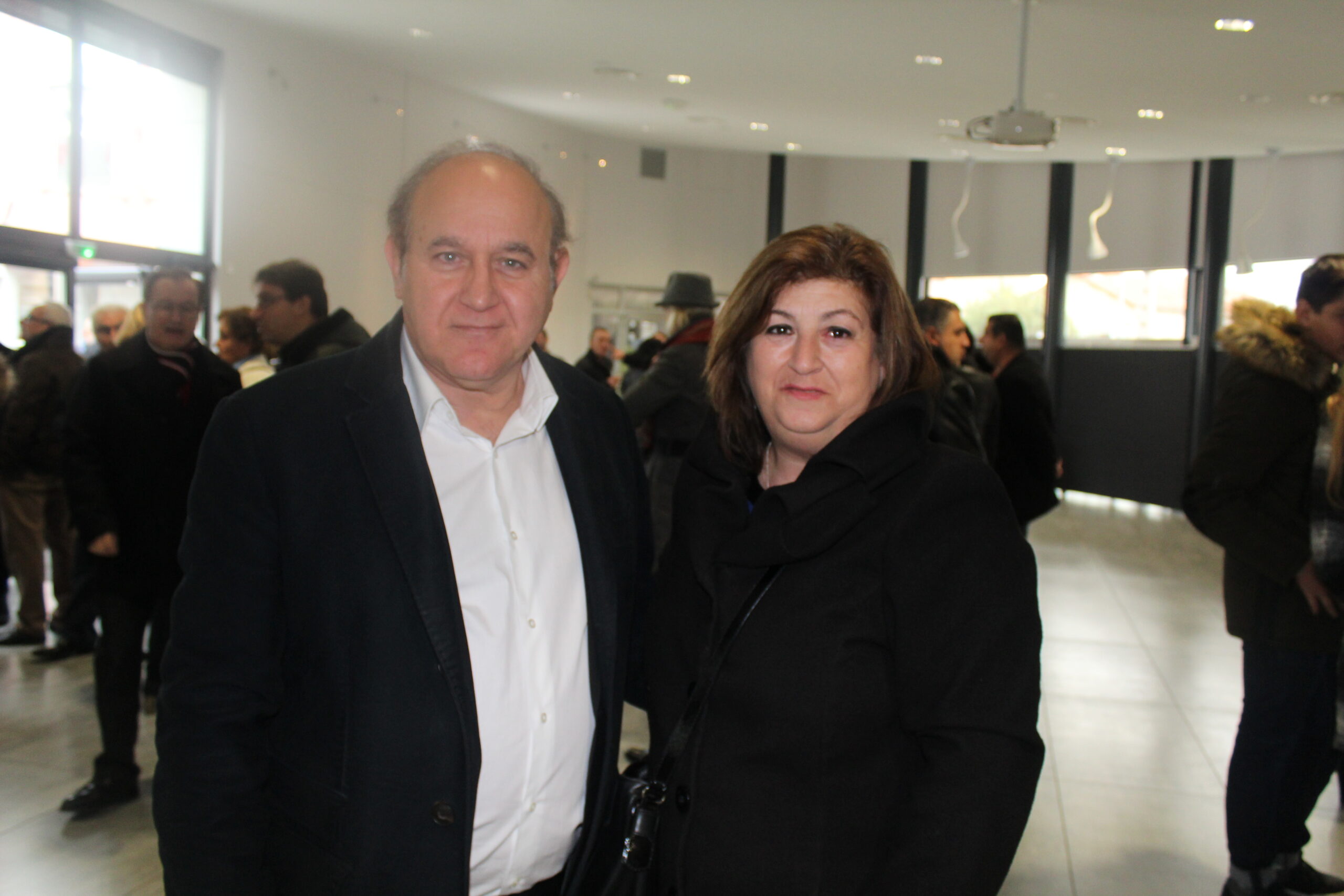 Krikor et Achkhène Amirzayan à l'inauguration de l'espace de mémoire de Bourg-Lès-Valence